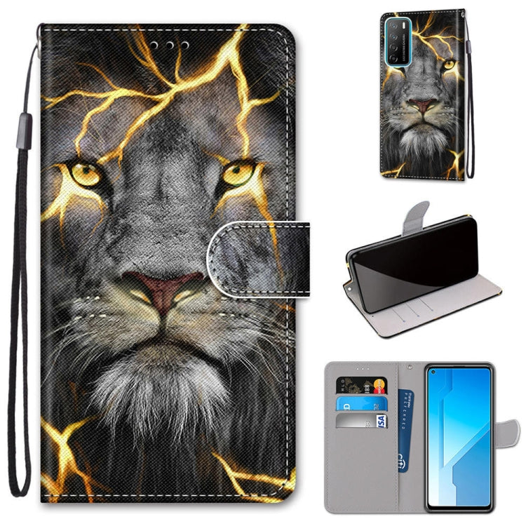 Coloured Drawing Cross Texture Horizontal Flip PU Leather Case with Holder & Card Slots & Wallet & Lanyard, For Huawei Honor Play4, For Huawei Honor X10 / X10 Pro