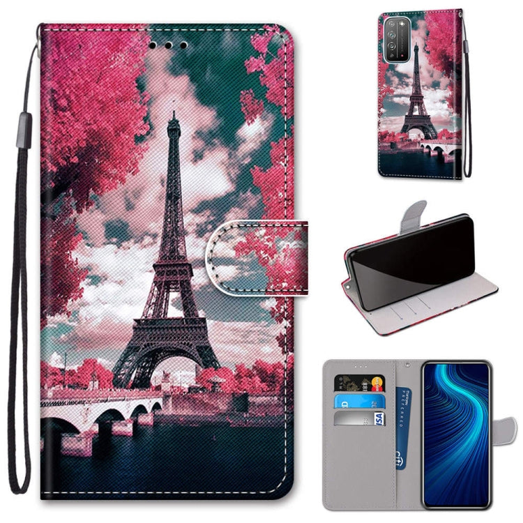 Coloured Drawing Cross Texture Horizontal Flip PU Leather Case with Holder & Card Slots & Wallet & Lanyard, For Huawei Honor Play4, For Huawei Honor X10 / X10 Pro