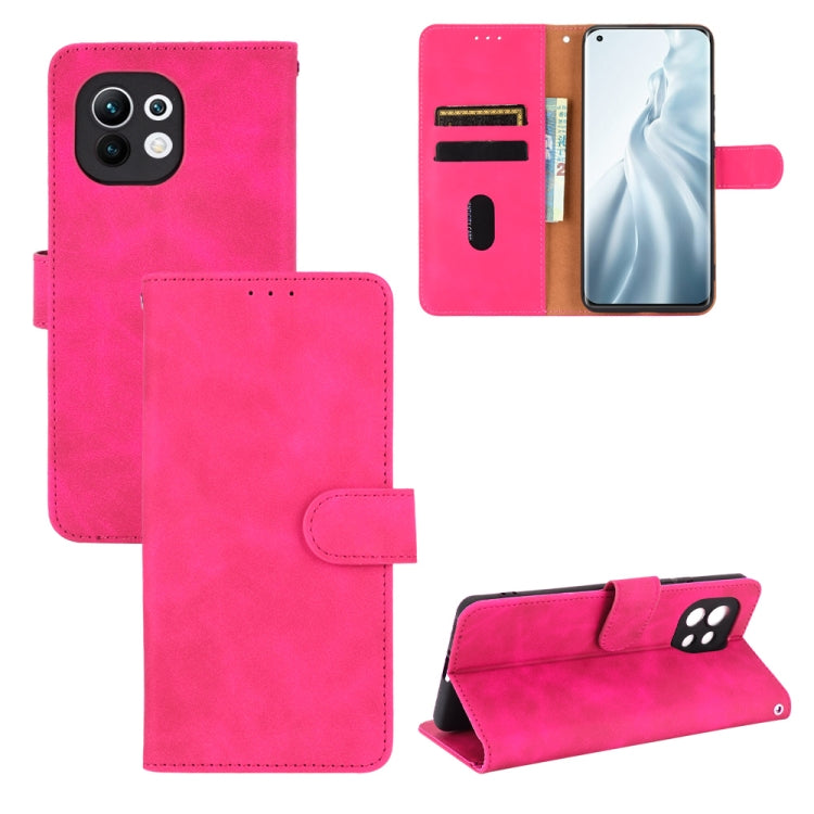 Solid Color Skin Feel Magnetic Buckle Horizontal Flip Calf Texture PU Leather Case with Holder & Card Slots & Wallet, For vivo X60 5G, For Nokia 5.4, For Xiaomi Mi 11, For UMIDIGI A7S