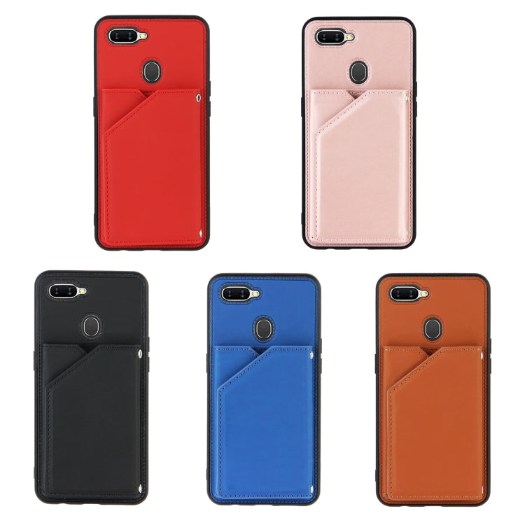 Skin Feel PU + TPU + PC Back Cover Shockproof Case with Card Slots & Holder & Photo Frame, For OPPO A7 / A5s / A12, For Samsung Galaxy A12, For Samsung Galaxy A52 5G / 4G, For Samsung Galaxy A72 5G / 4G, For Samsung Galaxy S21 5G�����������������������...