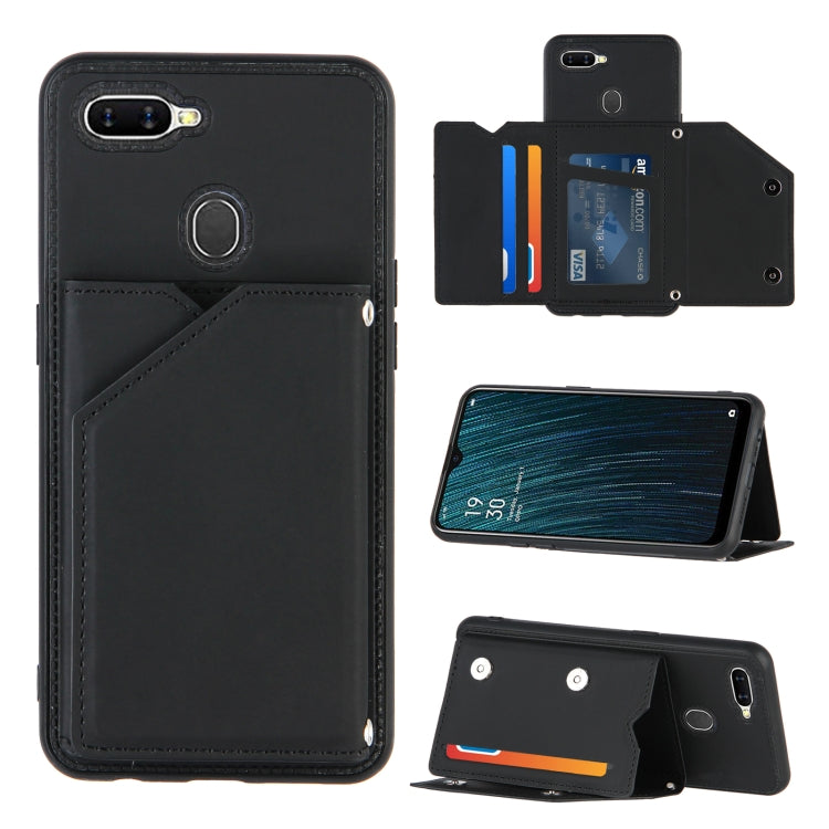 Skin Feel PU + TPU + PC Back Cover Shockproof Case with Card Slots & Holder & Photo Frame, For OPPO A7 / A5s / A12, For Samsung Galaxy A12, For Samsung Galaxy A52 5G / 4G, For Samsung Galaxy A72 5G / 4G, For Samsung Galaxy S21 5G�����������������������...