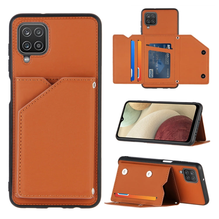 Skin Feel PU + TPU + PC Back Cover Shockproof Case with Card Slots & Holder & Photo Frame, For OPPO A7 / A5s / A12, For Samsung Galaxy A12, For Samsung Galaxy A52 5G / 4G, For Samsung Galaxy A72 5G / 4G, For Samsung Galaxy S21 5G�����������������������...
