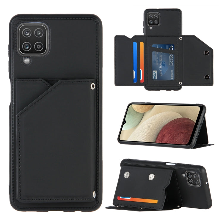 Skin Feel PU + TPU + PC Back Cover Shockproof Case with Card Slots & Holder & Photo Frame, For OPPO A7 / A5s / A12, For Samsung Galaxy A12, For Samsung Galaxy A52 5G / 4G, For Samsung Galaxy A72 5G / 4G, For Samsung Galaxy S21 5G�����������������������...
