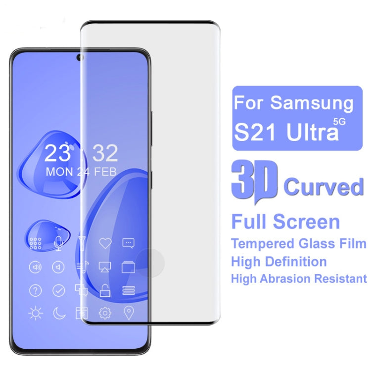 IMAK 3D Curved Full Screen Tempered Glass Film, For Samsung Galaxy S21 Ultra 5G, For Xiaomi Mi 11 5G