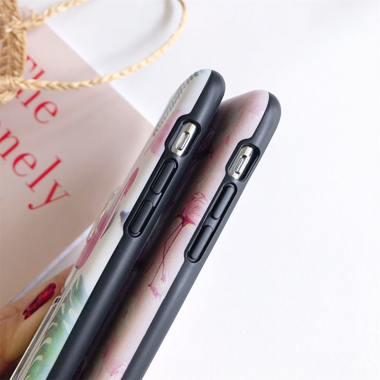 Flamingo Painting Shockproof Multi-functional Invisible Ring Holder Protective Case with Vehicle Magnetic Sheet, For iPhone 11 Pro Max
