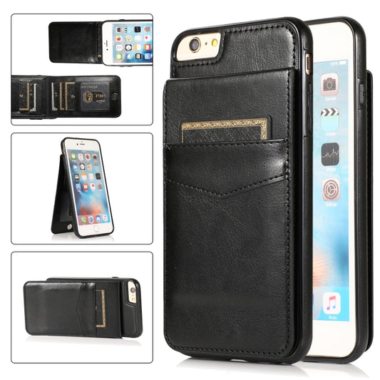 Solid Color PC + TPU Protective Case with Holder & Card Slots