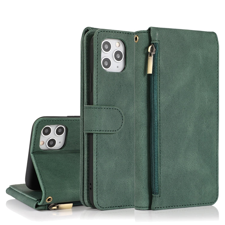 Skin-feel Crazy Horse Texture Zipper Wallet Bag Horizontal Flip Leather Case with Holder & Card Slots & Wallet & Lanyard