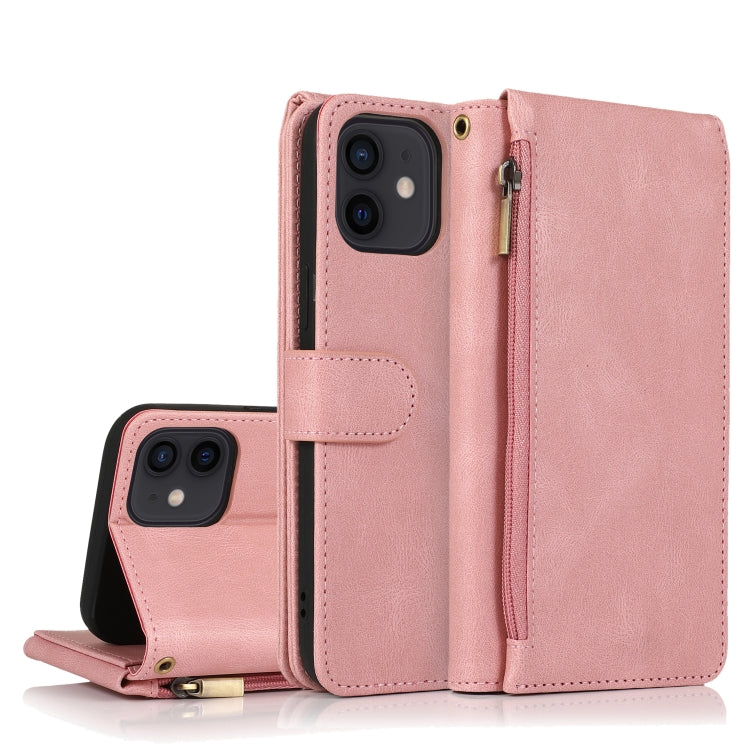 Skin-feel Crazy Horse Texture Zipper Wallet Bag Horizontal Flip Leather Case with Holder & Card Slots & Wallet & Lanyard