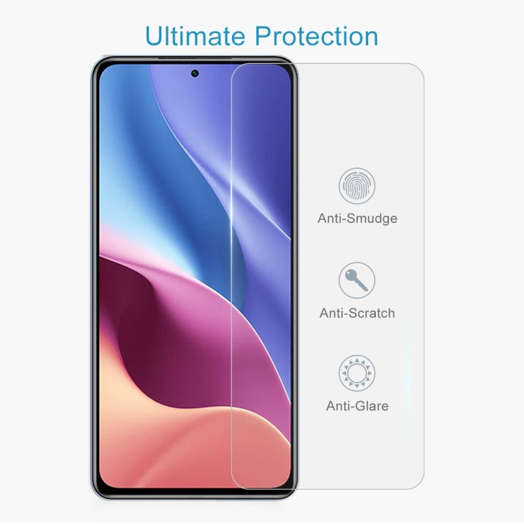 0.26mm 9H Surface Hardness 2.5D Explosion-proof Tempered Glass Non-full Screen Film, For Xiaomi Redmi K40 Pro (1 PCS), For OPPO A55 5G (1 PCS), For Samsung Galaxy A02 (1 PCS)