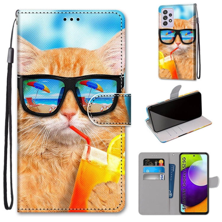 Coloured Drawing Cross Texture Horizontal Flip PU Leather Case with Holder & Card Slots & Wallet & Lanyard, For Samsung Galaxy A52 5G / 4G, For Samsung Galaxy A72 5G / 4G, For Huawei Mate 40 Pro, For Huawei P Smart 2021 / Y7a