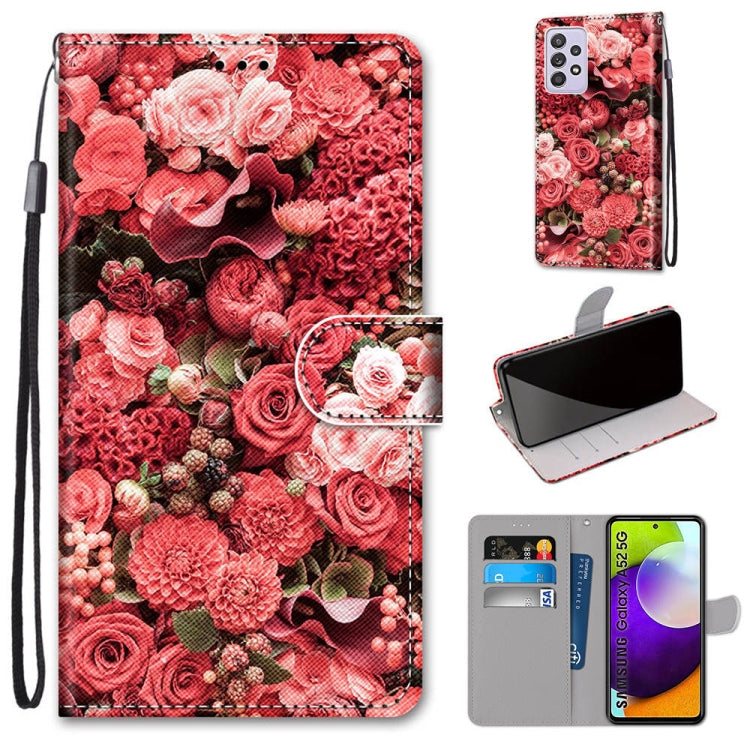 Coloured Drawing Cross Texture Horizontal Flip PU Leather Case with Holder & Card Slots & Wallet & Lanyard, For Samsung Galaxy A52 5G / 4G, For Samsung Galaxy A72 5G / 4G, For Huawei Mate 40 Pro, For Huawei P Smart 2021 / Y7a