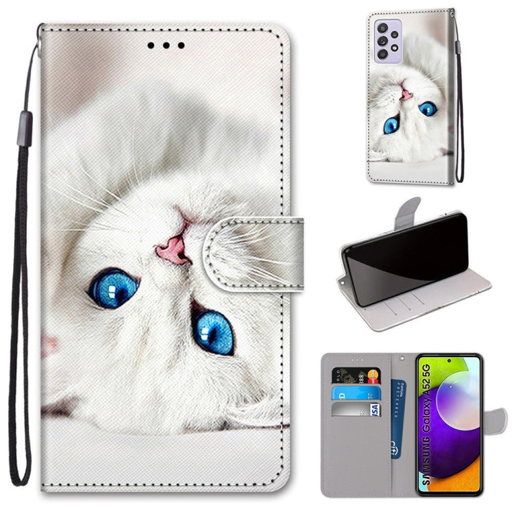 Coloured Drawing Cross Texture Horizontal Flip PU Leather Case with Holder & Card Slots & Wallet & Lanyard, For Samsung Galaxy A52 5G / 4G, For Samsung Galaxy A72 5G / 4G, For Huawei Mate 40 Pro, For Huawei P Smart 2021 / Y7a