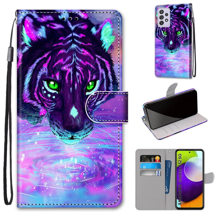 Coloured Drawing Cross Texture Horizontal Flip PU Leather Case with Holder & Card Slots & Wallet & Lanyard, For Samsung Galaxy A52 5G / 4G, For Samsung Galaxy A72 5G / 4G, For Huawei Mate 40 Pro, For Huawei P Smart 2021 / Y7a