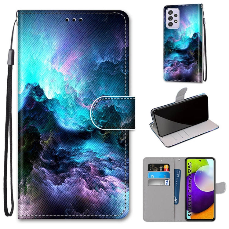 Coloured Drawing Cross Texture Horizontal Flip PU Leather Case with Holder & Card Slots & Wallet & Lanyard, For Samsung Galaxy A52 5G / 4G, For Samsung Galaxy A72 5G / 4G, For Huawei Mate 40 Pro, For Huawei P Smart 2021 / Y7a