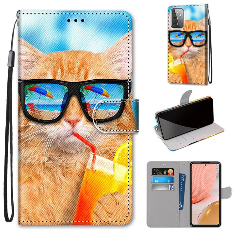 Coloured Drawing Cross Texture Horizontal Flip PU Leather Case with Holder & Card Slots & Wallet & Lanyard, For Samsung Galaxy A52 5G / 4G, For Samsung Galaxy A72 5G / 4G, For Huawei Mate 40 Pro, For Huawei P Smart 2021 / Y7a