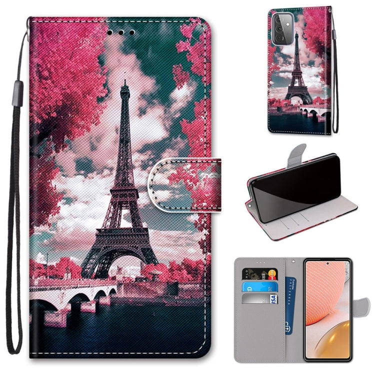 Coloured Drawing Cross Texture Horizontal Flip PU Leather Case with Holder & Card Slots & Wallet & Lanyard, For Samsung Galaxy A52 5G / 4G, For Samsung Galaxy A72 5G / 4G, For Huawei Mate 40 Pro, For Huawei P Smart 2021 / Y7a