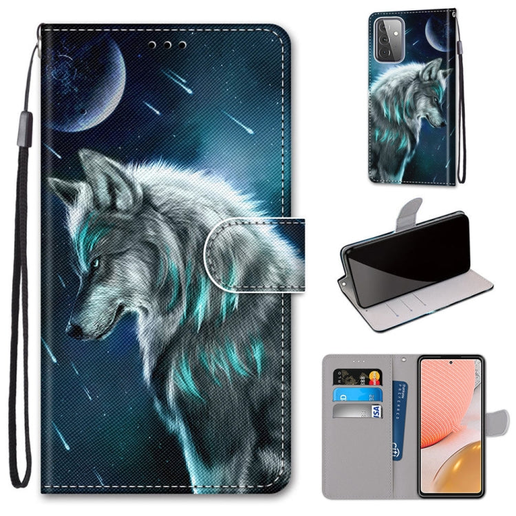 Coloured Drawing Cross Texture Horizontal Flip PU Leather Case with Holder & Card Slots & Wallet & Lanyard, For Samsung Galaxy A52 5G / 4G, For Samsung Galaxy A72 5G / 4G, For Huawei Mate 40 Pro, For Huawei P Smart 2021 / Y7a