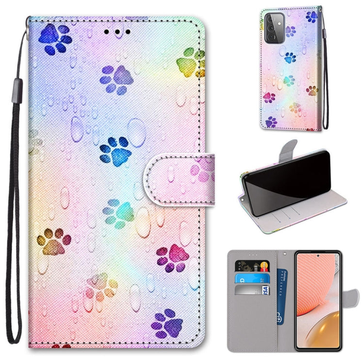Coloured Drawing Cross Texture Horizontal Flip PU Leather Case with Holder & Card Slots & Wallet & Lanyard, For Samsung Galaxy A52 5G / 4G, For Samsung Galaxy A72 5G / 4G, For Huawei Mate 40 Pro, For Huawei P Smart 2021 / Y7a