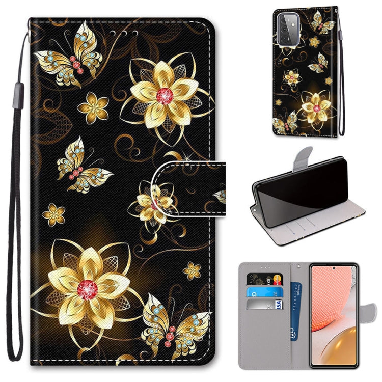Coloured Drawing Cross Texture Horizontal Flip PU Leather Case with Holder & Card Slots & Wallet & Lanyard, For Samsung Galaxy A52 5G / 4G, For Samsung Galaxy A72 5G / 4G, For Huawei Mate 40 Pro, For Huawei P Smart 2021 / Y7a