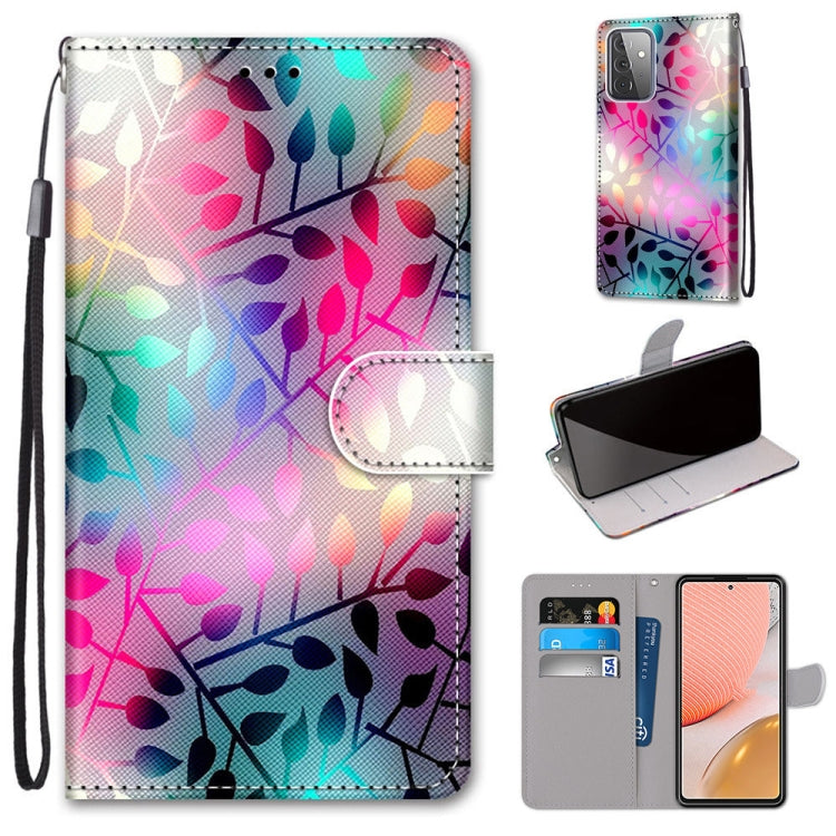 Coloured Drawing Cross Texture Horizontal Flip PU Leather Case with Holder & Card Slots & Wallet & Lanyard, For Samsung Galaxy A52 5G / 4G, For Samsung Galaxy A72 5G / 4G, For Huawei Mate 40 Pro, For Huawei P Smart 2021 / Y7a