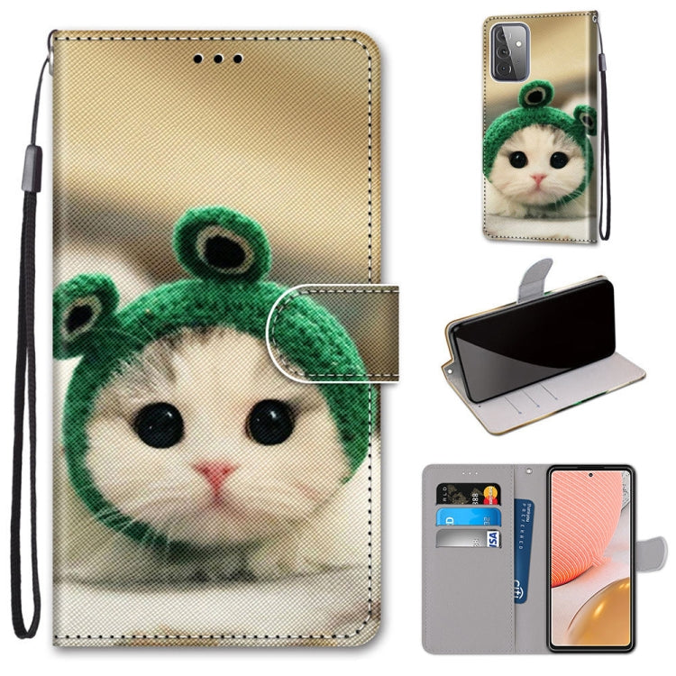 Coloured Drawing Cross Texture Horizontal Flip PU Leather Case with Holder & Card Slots & Wallet & Lanyard, For Samsung Galaxy A52 5G / 4G, For Samsung Galaxy A72 5G / 4G, For Huawei Mate 40 Pro, For Huawei P Smart 2021 / Y7a