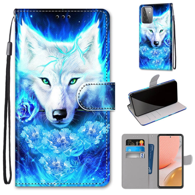 Coloured Drawing Cross Texture Horizontal Flip PU Leather Case with Holder & Card Slots & Wallet & Lanyard, For Samsung Galaxy A52 5G / 4G, For Samsung Galaxy A72 5G / 4G, For Huawei Mate 40 Pro, For Huawei P Smart 2021 / Y7a
