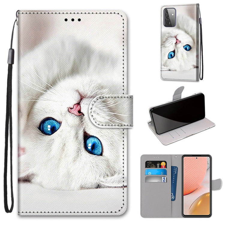 Coloured Drawing Cross Texture Horizontal Flip PU Leather Case with Holder & Card Slots & Wallet & Lanyard, For Samsung Galaxy A52 5G / 4G, For Samsung Galaxy A72 5G / 4G, For Huawei Mate 40 Pro, For Huawei P Smart 2021 / Y7a