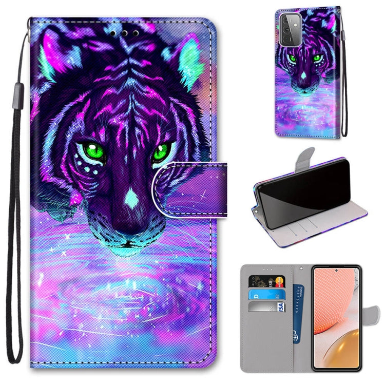 Coloured Drawing Cross Texture Horizontal Flip PU Leather Case with Holder & Card Slots & Wallet & Lanyard, For Samsung Galaxy A52 5G / 4G, For Samsung Galaxy A72 5G / 4G, For Huawei Mate 40 Pro, For Huawei P Smart 2021 / Y7a