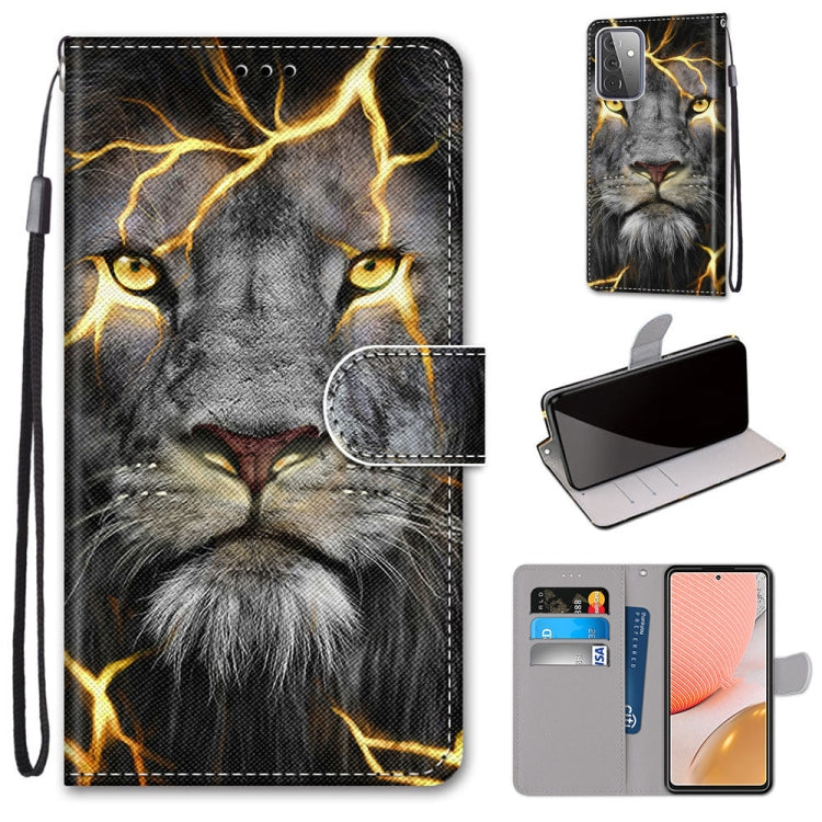 Coloured Drawing Cross Texture Horizontal Flip PU Leather Case with Holder & Card Slots & Wallet & Lanyard, For Samsung Galaxy A52 5G / 4G, For Samsung Galaxy A72 5G / 4G, For Huawei Mate 40 Pro, For Huawei P Smart 2021 / Y7a