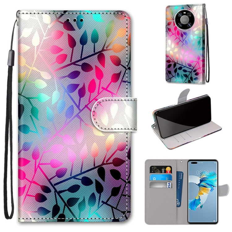 Coloured Drawing Cross Texture Horizontal Flip PU Leather Case with Holder & Card Slots & Wallet & Lanyard, For Samsung Galaxy A52 5G / 4G, For Samsung Galaxy A72 5G / 4G, For Huawei Mate 40 Pro, For Huawei P Smart 2021 / Y7a
