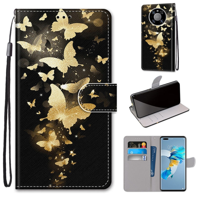 Coloured Drawing Cross Texture Horizontal Flip PU Leather Case with Holder & Card Slots & Wallet & Lanyard, For Samsung Galaxy A52 5G / 4G, For Samsung Galaxy A72 5G / 4G, For Huawei Mate 40 Pro, For Huawei P Smart 2021 / Y7a