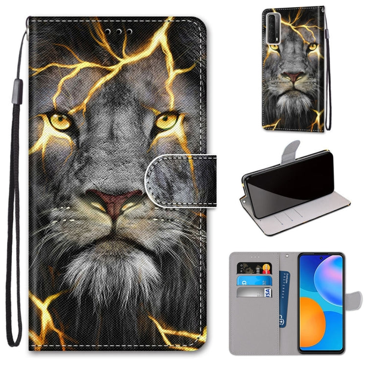 Coloured Drawing Cross Texture Horizontal Flip PU Leather Case with Holder & Card Slots & Wallet & Lanyard, For Samsung Galaxy A52 5G / 4G, For Samsung Galaxy A72 5G / 4G, For Huawei Mate 40 Pro, For Huawei P Smart 2021 / Y7a