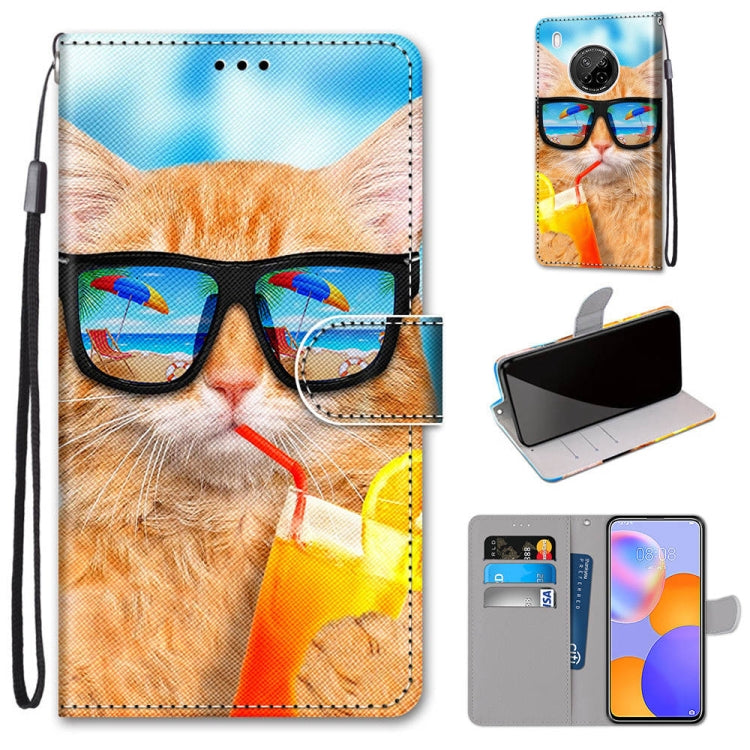 Coloured Drawing Cross Texture Horizontal Flip PU Leather Case with Holder & Card Slots & Wallet & Lanyard, For Huawei Y9a, For Honor 10X Lite, For LG Stylo 7 5G, For Motorola Moto E7