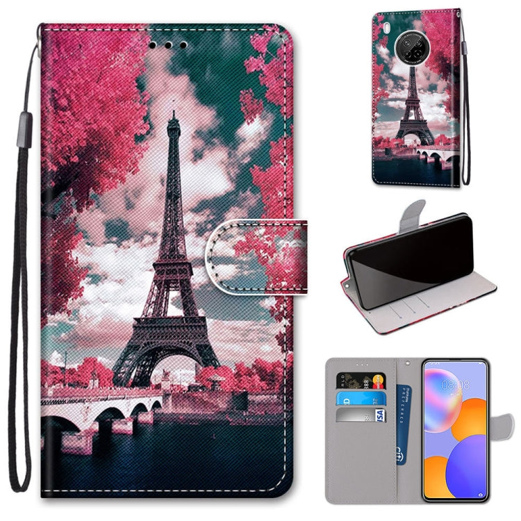 Coloured Drawing Cross Texture Horizontal Flip PU Leather Case with Holder & Card Slots & Wallet & Lanyard, For Huawei Y9a, For Honor 10X Lite, For LG Stylo 7 5G, For Motorola Moto E7