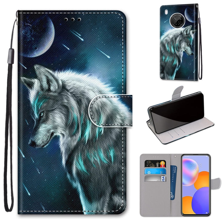 Coloured Drawing Cross Texture Horizontal Flip PU Leather Case with Holder & Card Slots & Wallet & Lanyard, For Huawei Y9a, For Honor 10X Lite, For LG Stylo 7 5G, For Motorola Moto E7