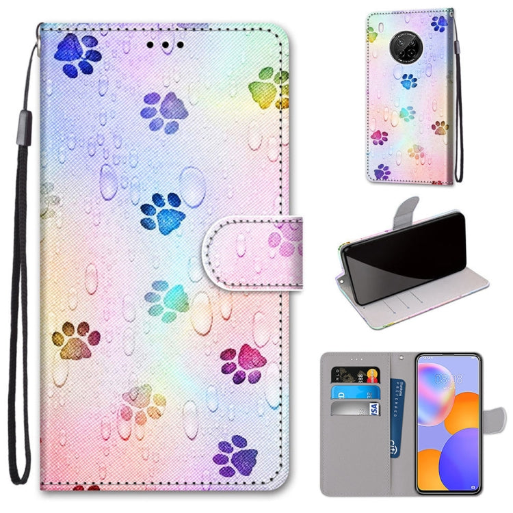 Coloured Drawing Cross Texture Horizontal Flip PU Leather Case with Holder & Card Slots & Wallet & Lanyard, For Huawei Y9a, For Honor 10X Lite, For LG Stylo 7 5G, For Motorola Moto E7