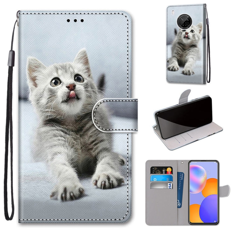 Coloured Drawing Cross Texture Horizontal Flip PU Leather Case with Holder & Card Slots & Wallet & Lanyard, For Huawei Y9a, For Honor 10X Lite, For LG Stylo 7 5G, For Motorola Moto E7
