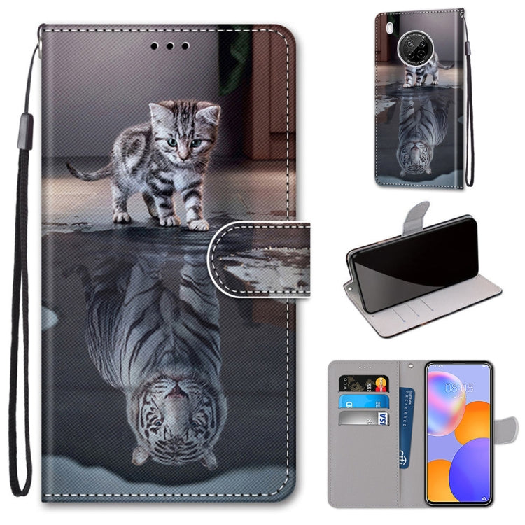 Coloured Drawing Cross Texture Horizontal Flip PU Leather Case with Holder & Card Slots & Wallet & Lanyard, For Huawei Y9a, For Honor 10X Lite, For LG Stylo 7 5G, For Motorola Moto E7