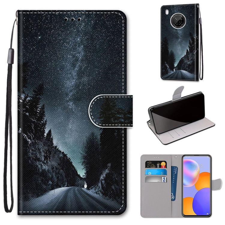 Coloured Drawing Cross Texture Horizontal Flip PU Leather Case with Holder & Card Slots & Wallet & Lanyard, For Huawei Y9a, For Honor 10X Lite, For LG Stylo 7 5G, For Motorola Moto E7