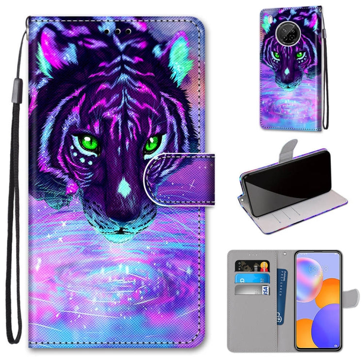 Coloured Drawing Cross Texture Horizontal Flip PU Leather Case with Holder & Card Slots & Wallet & Lanyard, For Huawei Y9a, For Honor 10X Lite, For LG Stylo 7 5G, For Motorola Moto E7