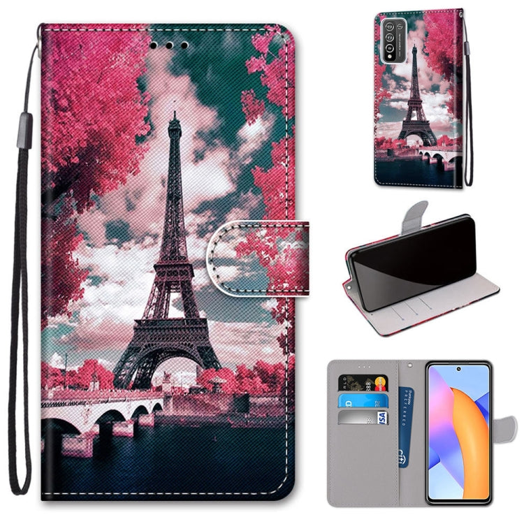 Coloured Drawing Cross Texture Horizontal Flip PU Leather Case with Holder & Card Slots & Wallet & Lanyard, For Huawei Y9a, For Honor 10X Lite, For LG Stylo 7 5G, For Motorola Moto E7
