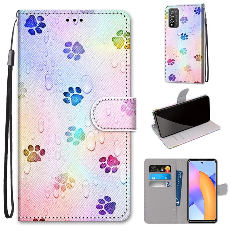 Coloured Drawing Cross Texture Horizontal Flip PU Leather Case with Holder & Card Slots & Wallet & Lanyard, For Huawei Y9a, For Honor 10X Lite, For LG Stylo 7 5G, For Motorola Moto E7