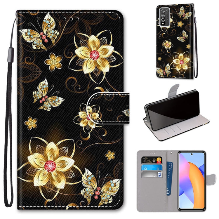 Coloured Drawing Cross Texture Horizontal Flip PU Leather Case with Holder & Card Slots & Wallet & Lanyard, For Huawei Y9a, For Honor 10X Lite, For LG Stylo 7 5G, For Motorola Moto E7