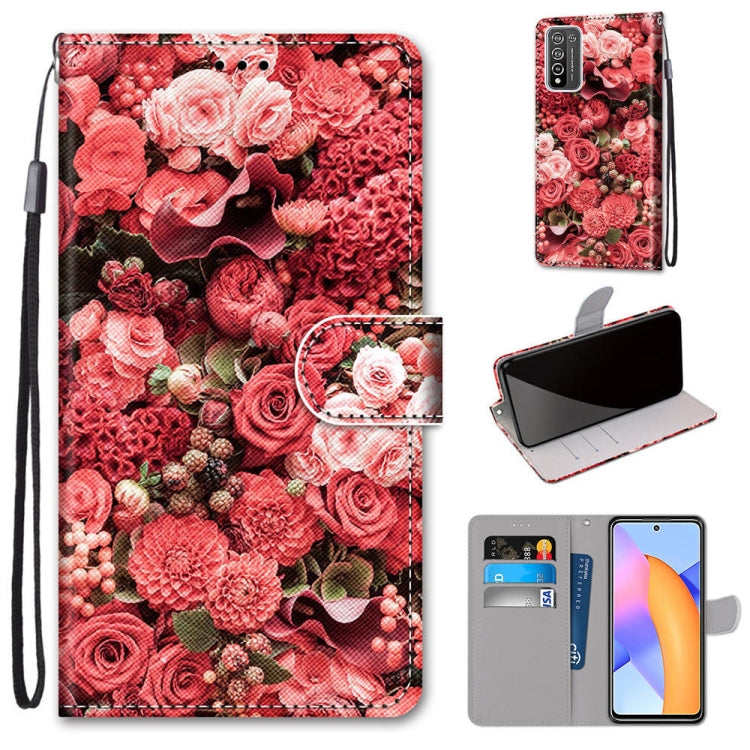Coloured Drawing Cross Texture Horizontal Flip PU Leather Case with Holder & Card Slots & Wallet & Lanyard, For Huawei Y9a, For Honor 10X Lite, For LG Stylo 7 5G, For Motorola Moto E7