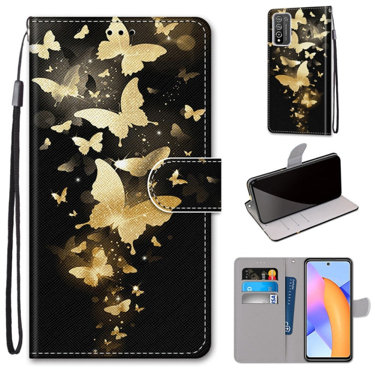 Coloured Drawing Cross Texture Horizontal Flip PU Leather Case with Holder & Card Slots & Wallet & Lanyard, For Huawei Y9a, For Honor 10X Lite, For LG Stylo 7 5G, For Motorola Moto E7