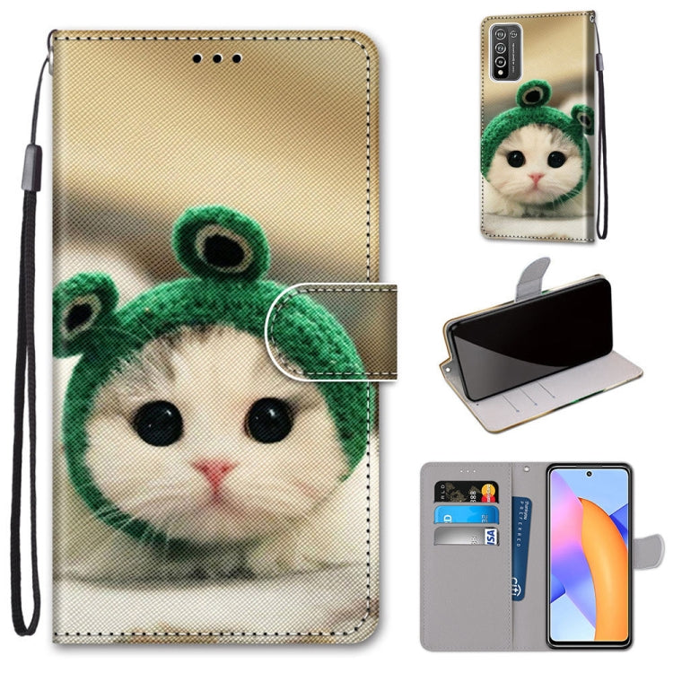 Coloured Drawing Cross Texture Horizontal Flip PU Leather Case with Holder & Card Slots & Wallet & Lanyard, For Huawei Y9a, For Honor 10X Lite, For LG Stylo 7 5G, For Motorola Moto E7