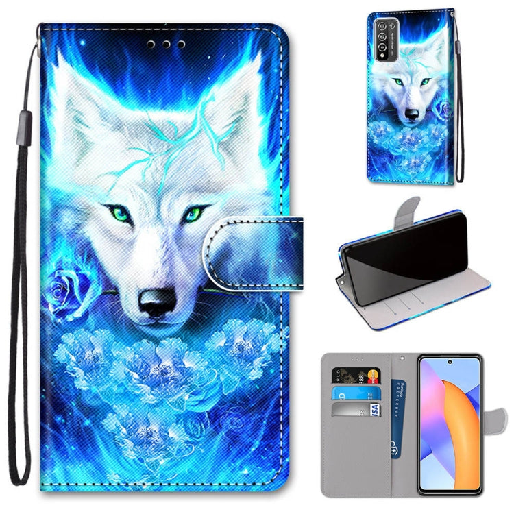 Coloured Drawing Cross Texture Horizontal Flip PU Leather Case with Holder & Card Slots & Wallet & Lanyard, For Huawei Y9a, For Honor 10X Lite, For LG Stylo 7 5G, For Motorola Moto E7