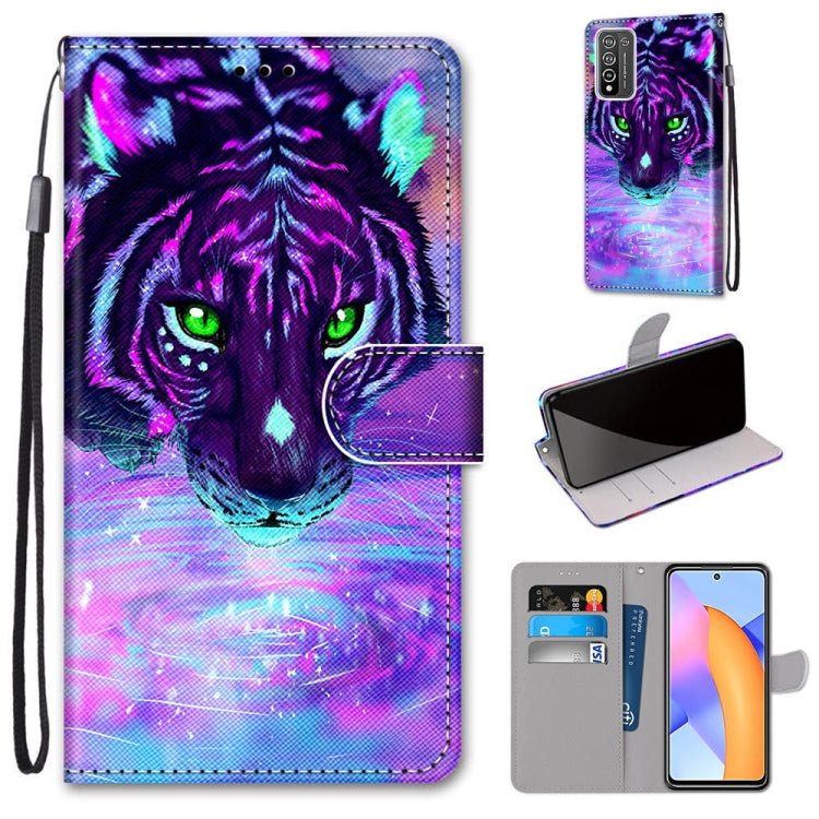 Coloured Drawing Cross Texture Horizontal Flip PU Leather Case with Holder & Card Slots & Wallet & Lanyard, For Huawei Y9a, For Honor 10X Lite, For LG Stylo 7 5G, For Motorola Moto E7