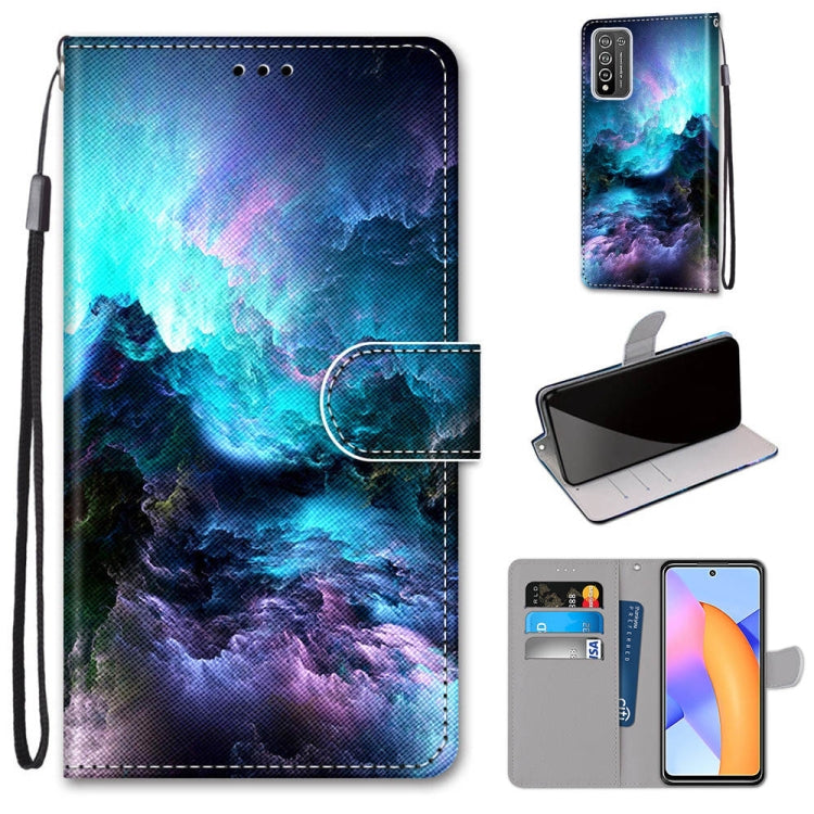 Coloured Drawing Cross Texture Horizontal Flip PU Leather Case with Holder & Card Slots & Wallet & Lanyard, For Huawei Y9a, For Honor 10X Lite, For LG Stylo 7 5G, For Motorola Moto E7