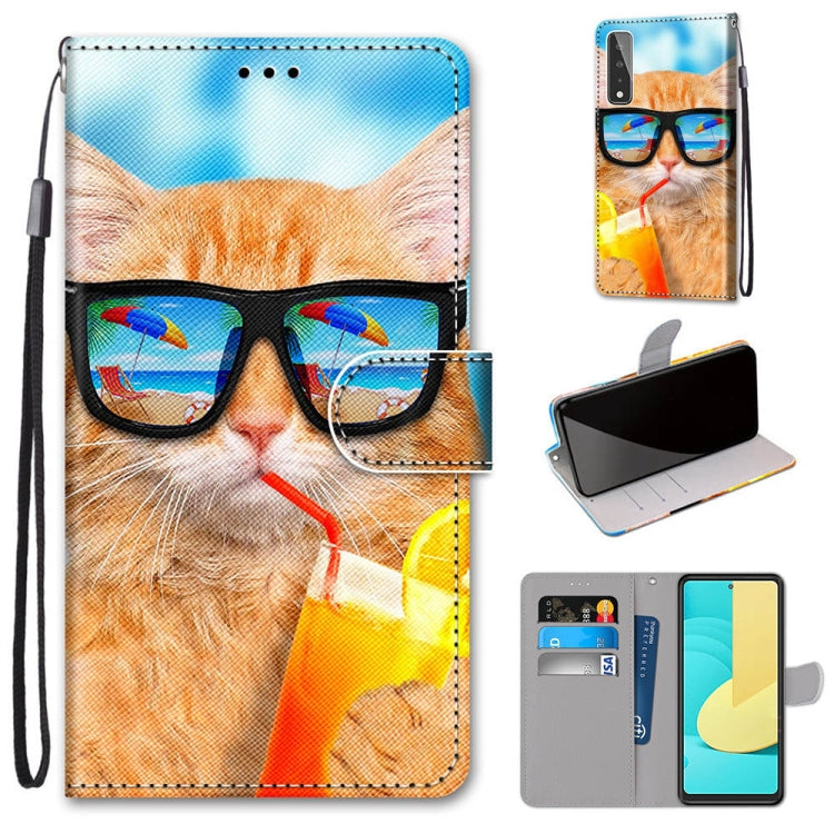 Coloured Drawing Cross Texture Horizontal Flip PU Leather Case with Holder & Card Slots & Wallet & Lanyard, For Huawei Y9a, For Honor 10X Lite, For LG Stylo 7 5G, For Motorola Moto E7